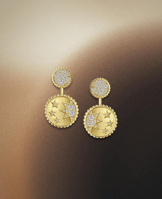 Lucent Dusk Floating Earrings