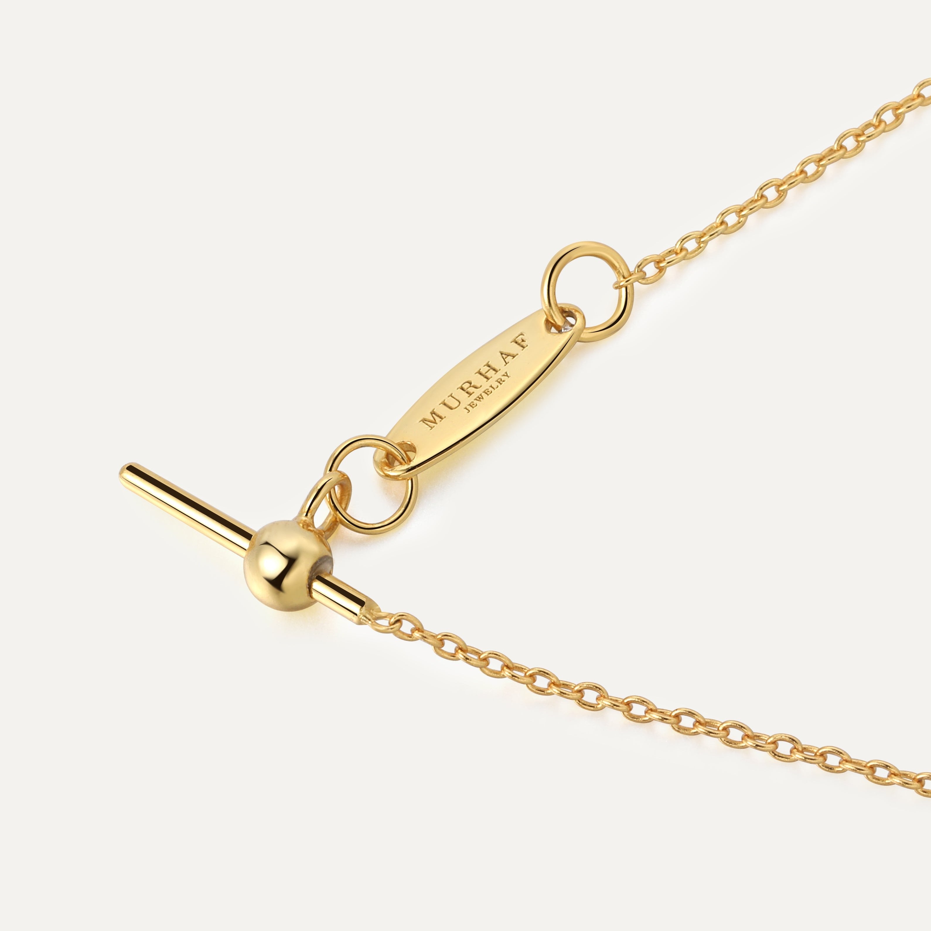 5 Charms Necklace - Gold