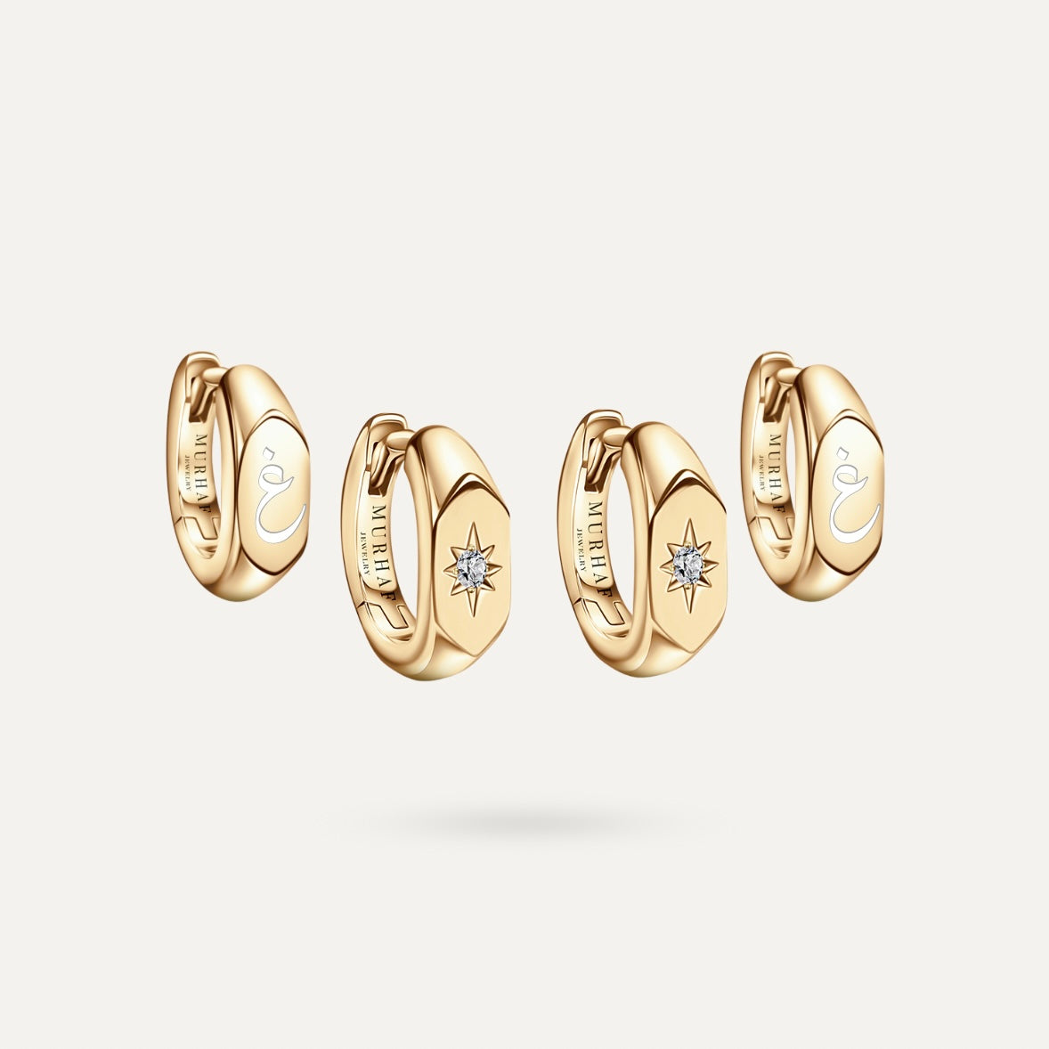 Huggie Earrings Set - Gold