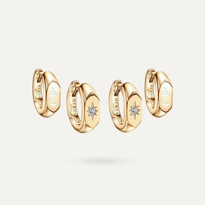 Huggie Earrings Set - Gold